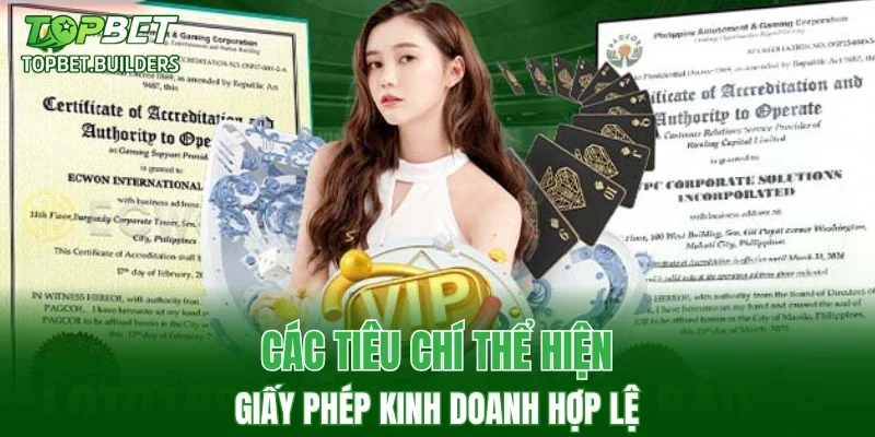 Các tiêu chí thể hiện giấy phép kinh doanh hợp lệ